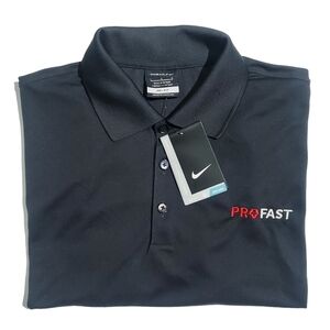 Nike Golf Mens Dri-FIT Polo Embroidered for ProFast Inc Size Large Grey NWT